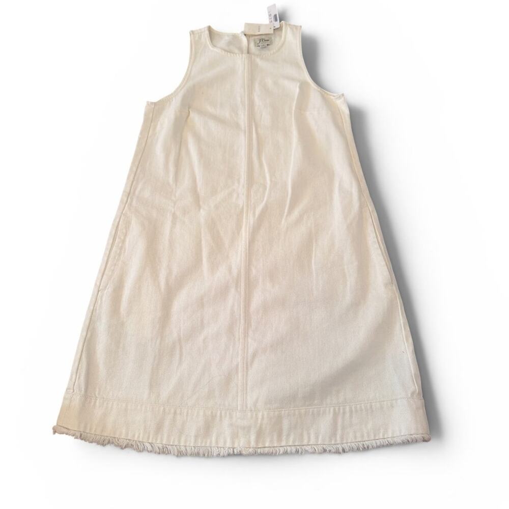 J. Crew White Denim Sleeveless Dress NWT Size 2